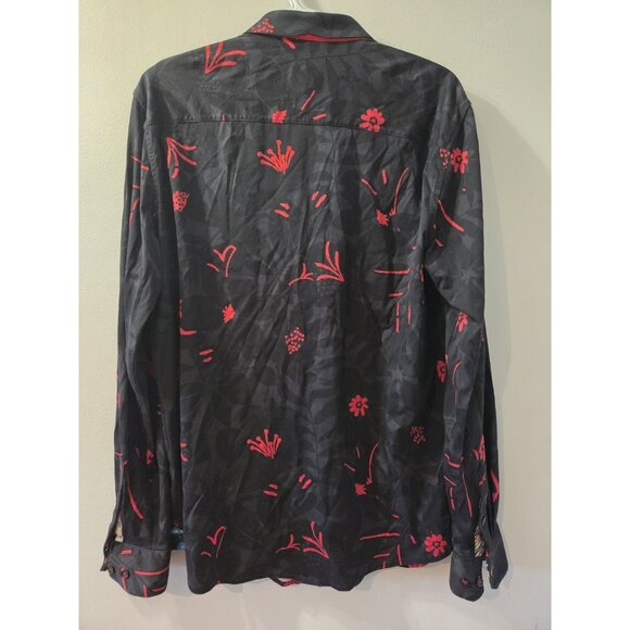 Au Noir Long Sleeves Shirft Black and Red Size 4/L Pre-Owned - Picture 4 of 8